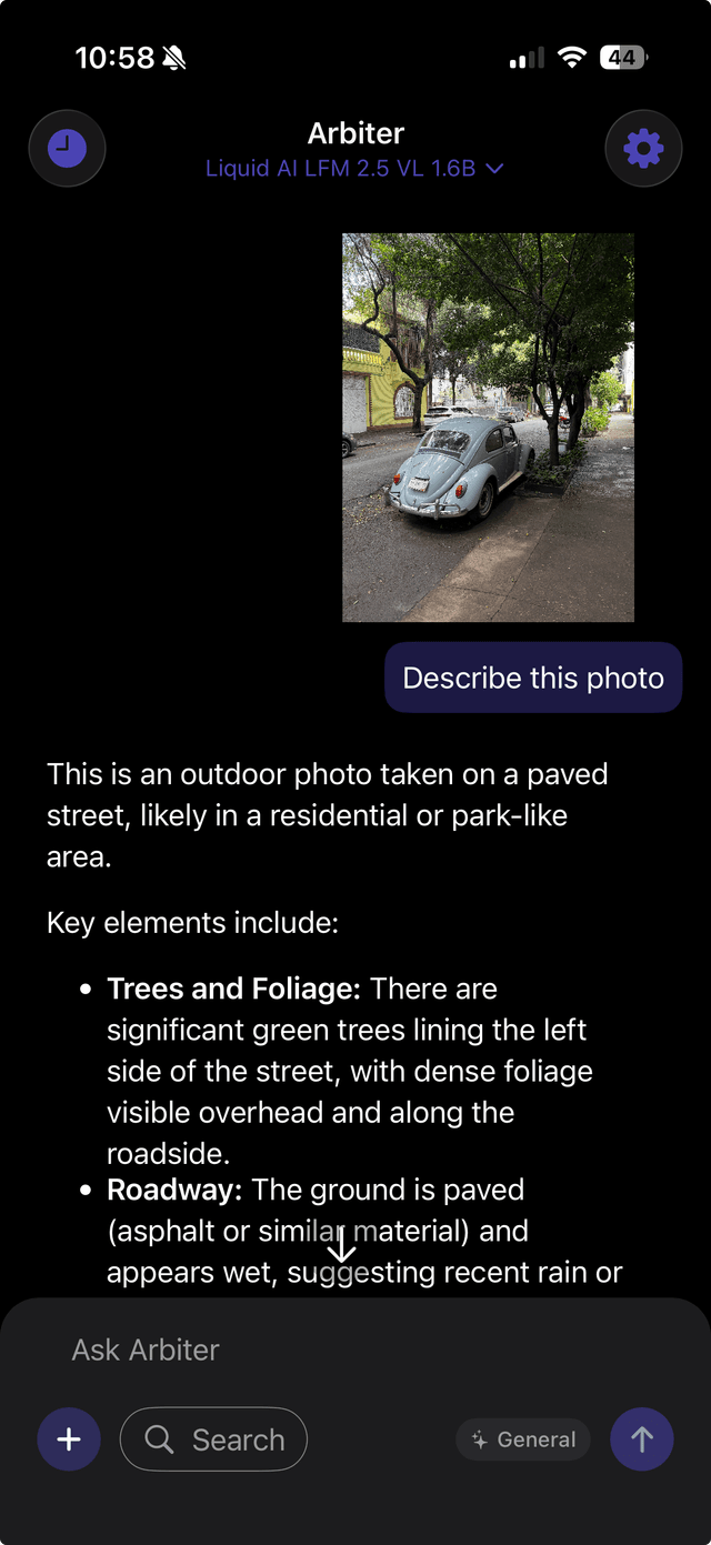 Vision model analyzing a photo