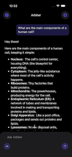 AI Chat Interface showing poetry conversation